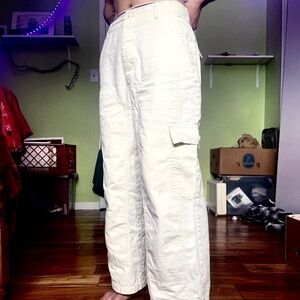 White Cargo Pants